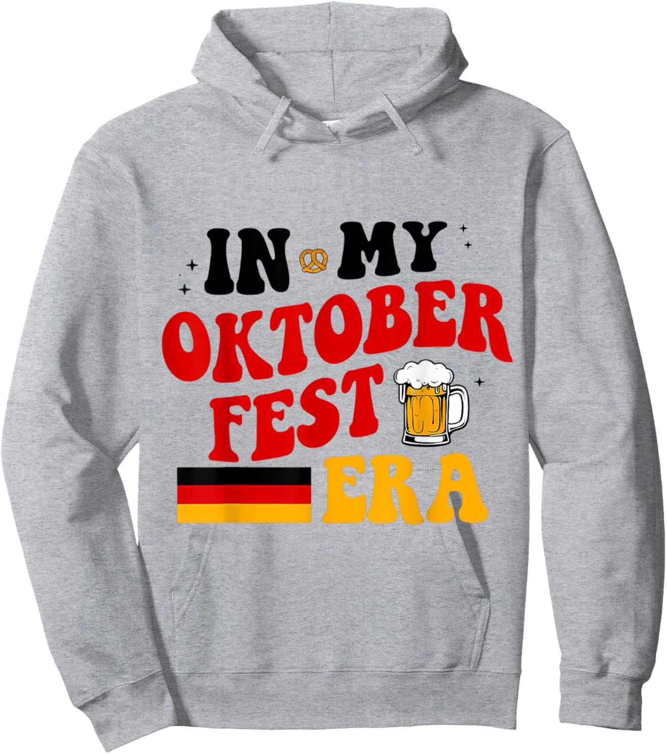 In My Oktoberfest Era Funny Retro Hippy Vintage Groovy Beer Hoodie - Hoodie | Ash