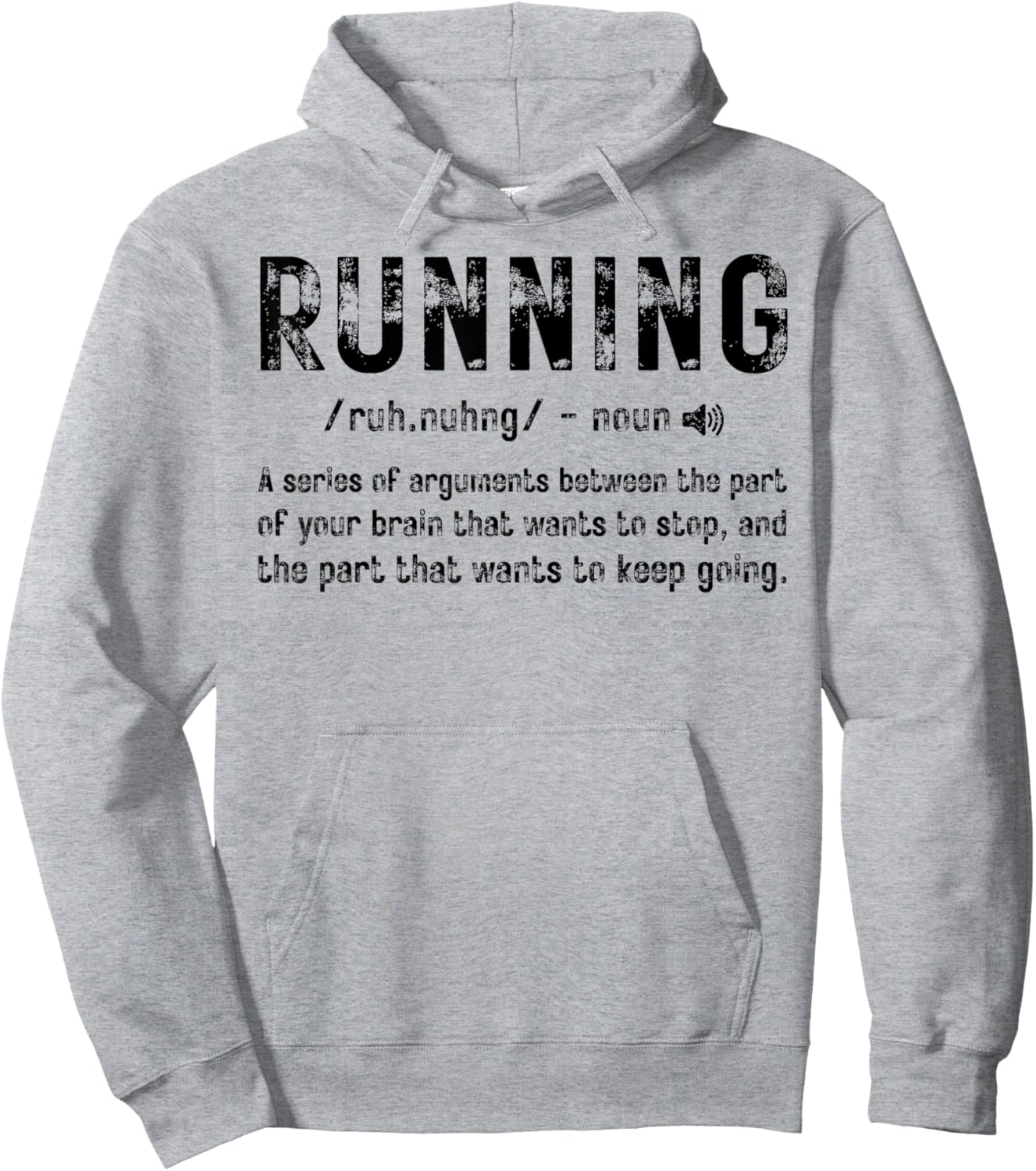 Vintage Running Definition Marathon Runner Cross Country Hoodie - Hoodie | Ash