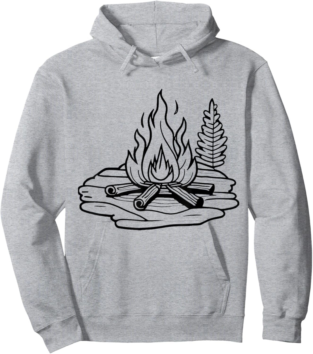 Campfire Camping coloring and painting yourself Hoodie - Hoodie | Ash
