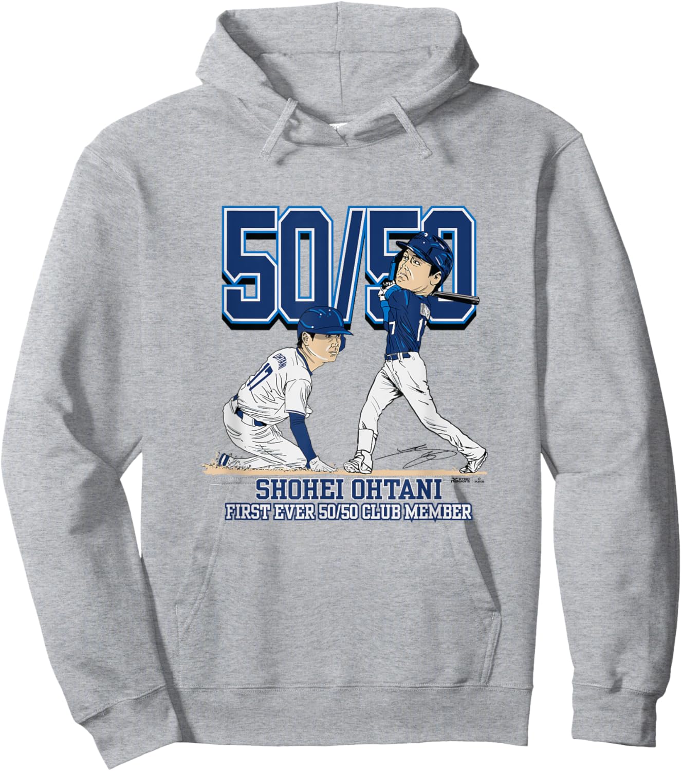 Shohei Ohtani Los Angeles 50/50 Club MLB Players Hoodie - Hoodie | Ash
