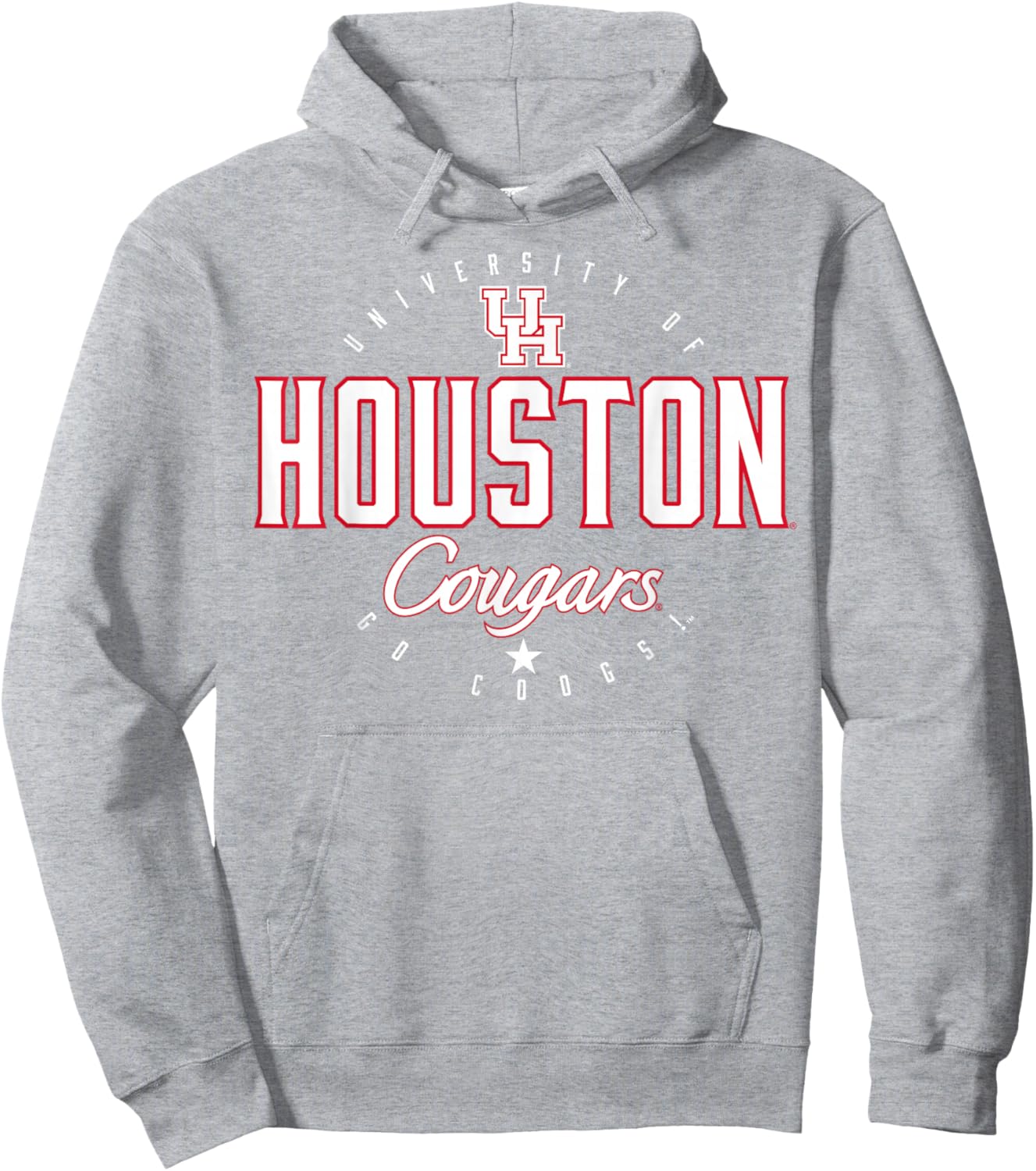 University of Houston | Houston Blue Collection Circle Icon Hoodie - Hoodie | Ash