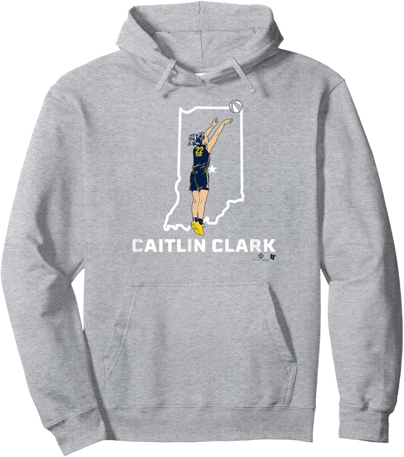 Caitlin Clark: State Star - Indiana Basketball Hoodie - Hoodie | Ash