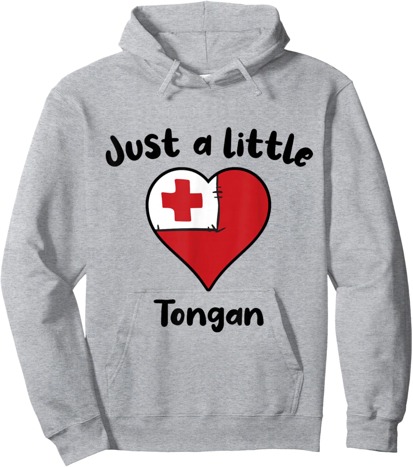 Just A Little Tongan Cute Tonga Flag Heart Hoodie - Hoodie | Ash