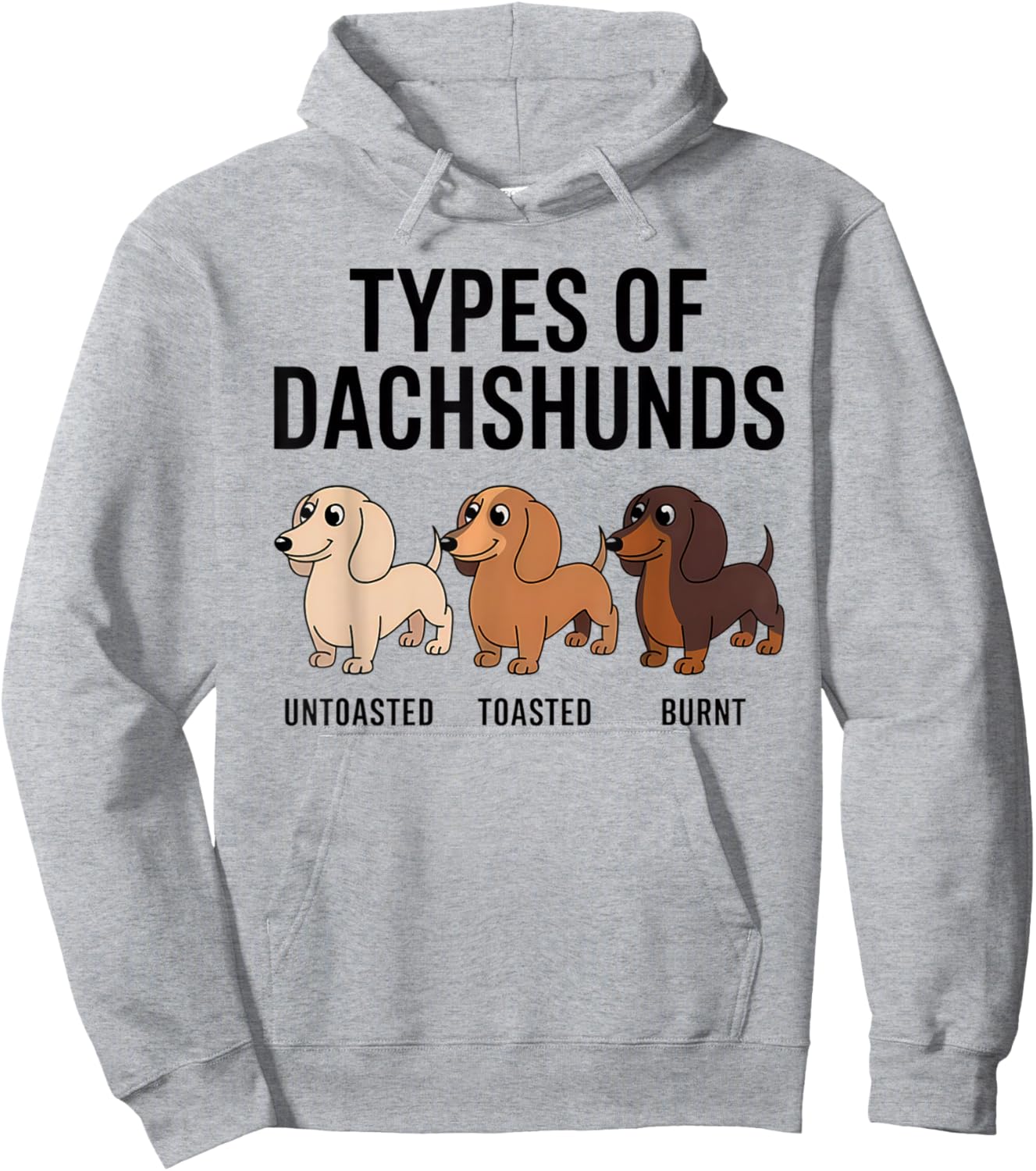 Types Of Dachshund Funny Wiener Sausage Dog Hoodie - Hoodie | Ash