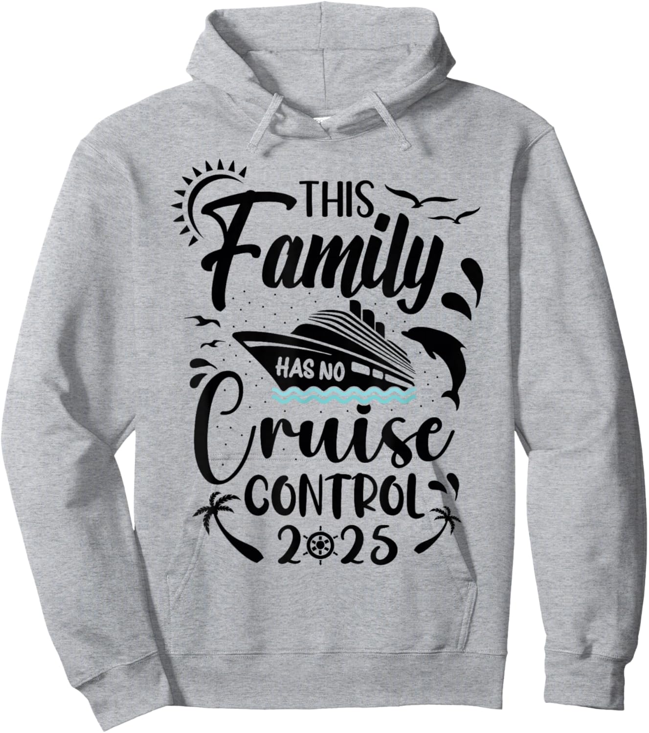 This Family Cruise Has No Control 2025 Hoodie - Hoodie | Ash