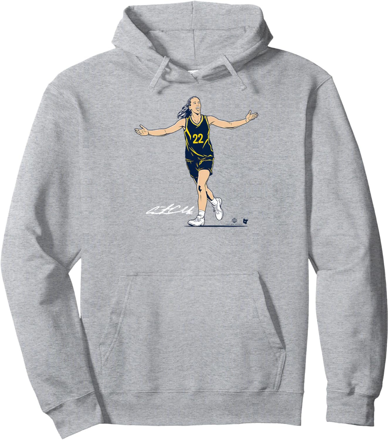 Caitlin Clark: Superstar Pose - Indiana Basketball Hoodie - Hoodie | Ash