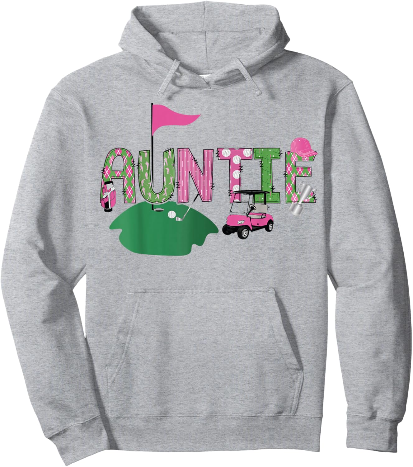Golf Auntie Hole In One Golf 1St Birthday Party Hoodie - Hoodie | Ash