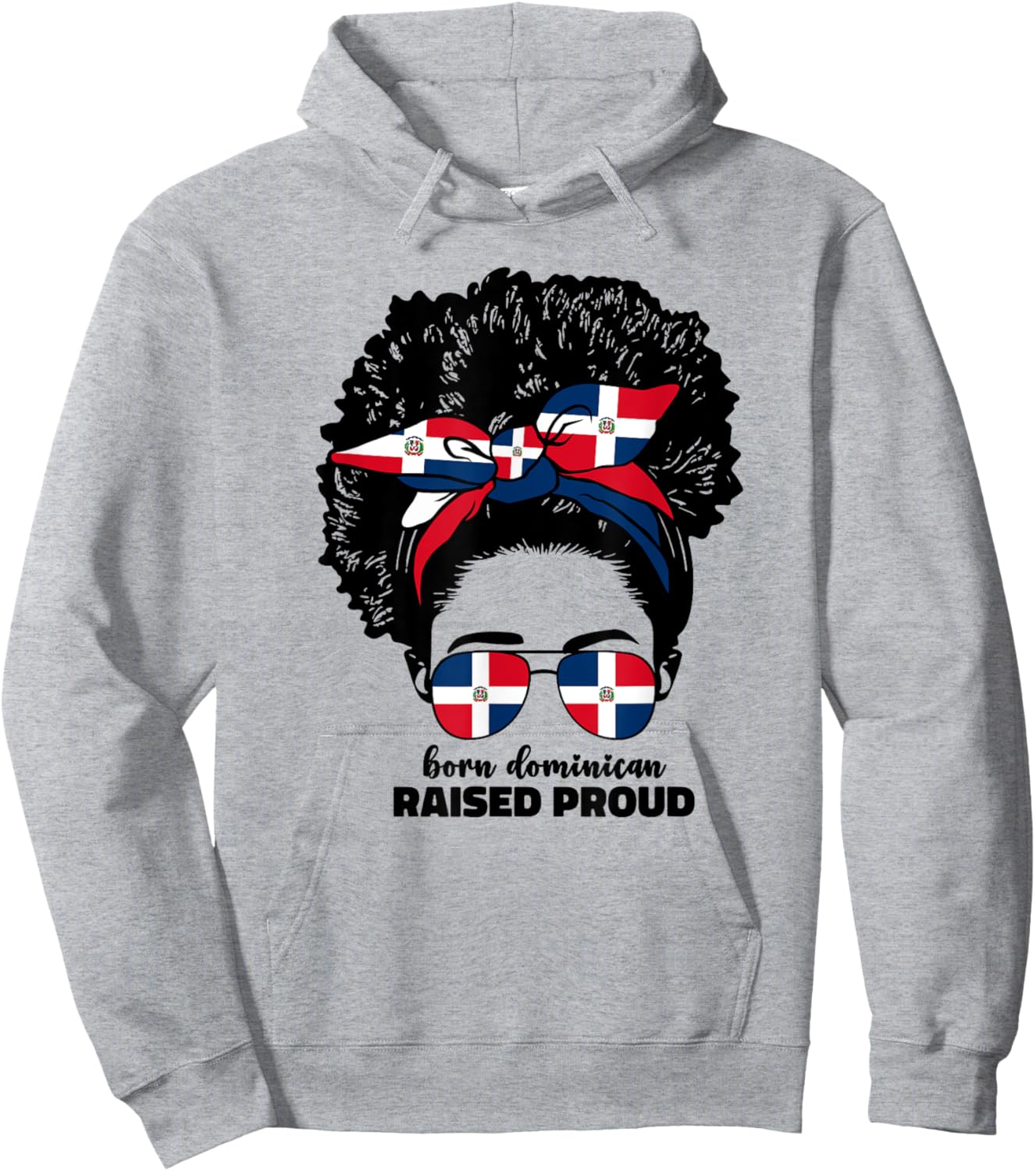 Dominicana Dominican Girl Girls Republic Dominicana Afro Hoodie - Hoodie | Ash