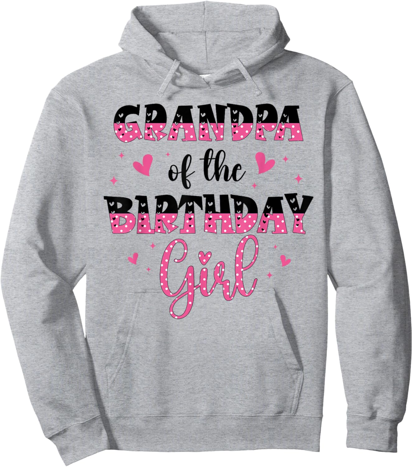 Grandpa of The Birthday Girl Family Matching Bday Party Kids Hoodie - Hoodie | Ash