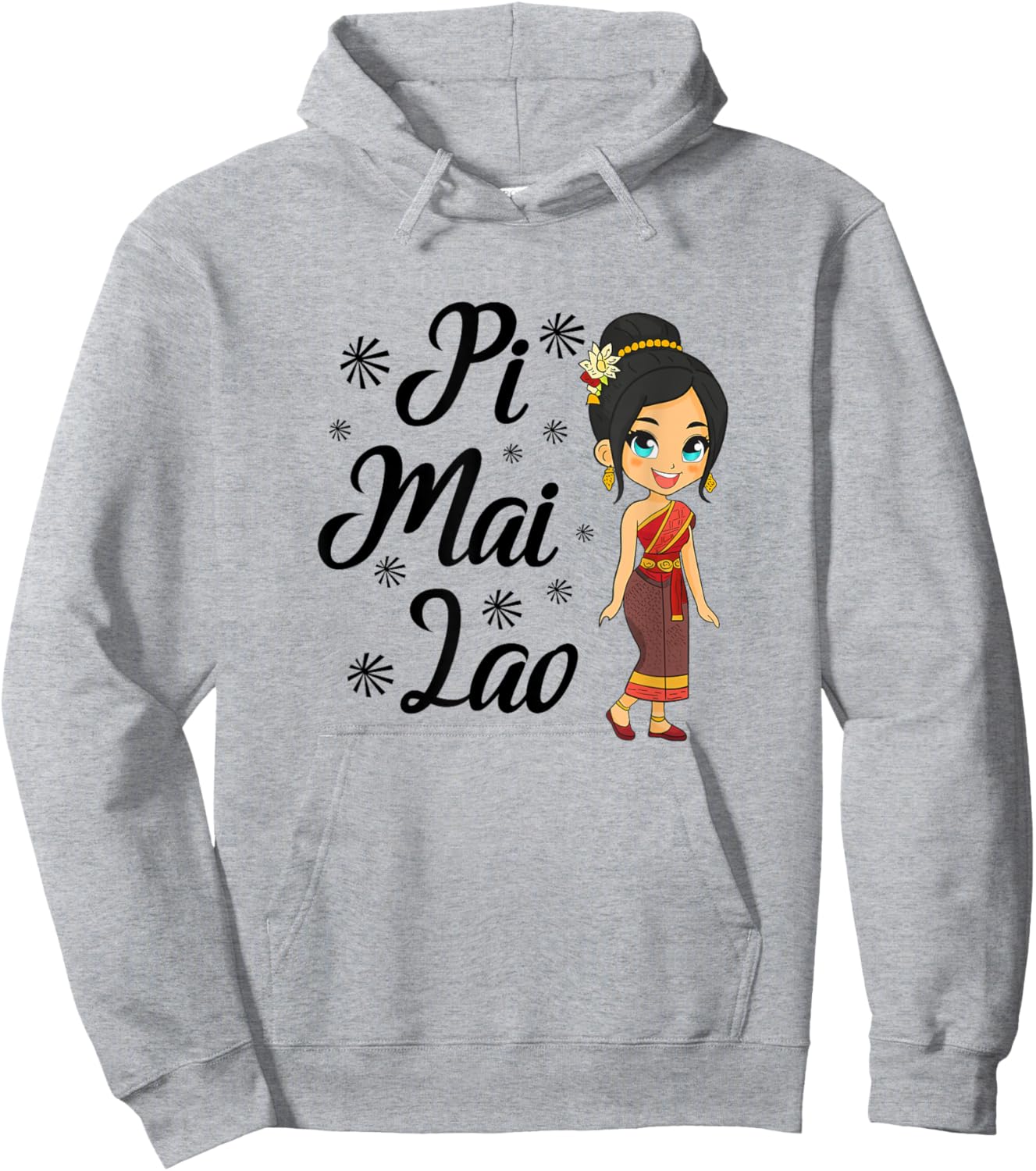 Laos Lao Laotian Happy Lao New Year Pim Mai Lao Hoodie - Hoodie | Ash
