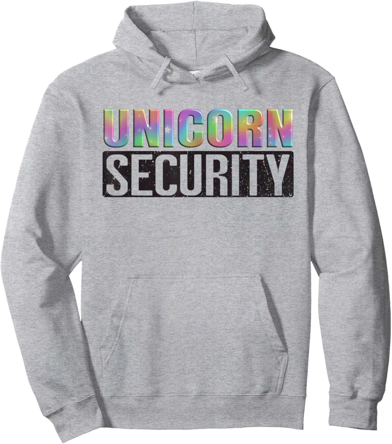 Halloween Mom Dad Daughter Costume White Unicorn Security Hoodie - Hoodie | Ash