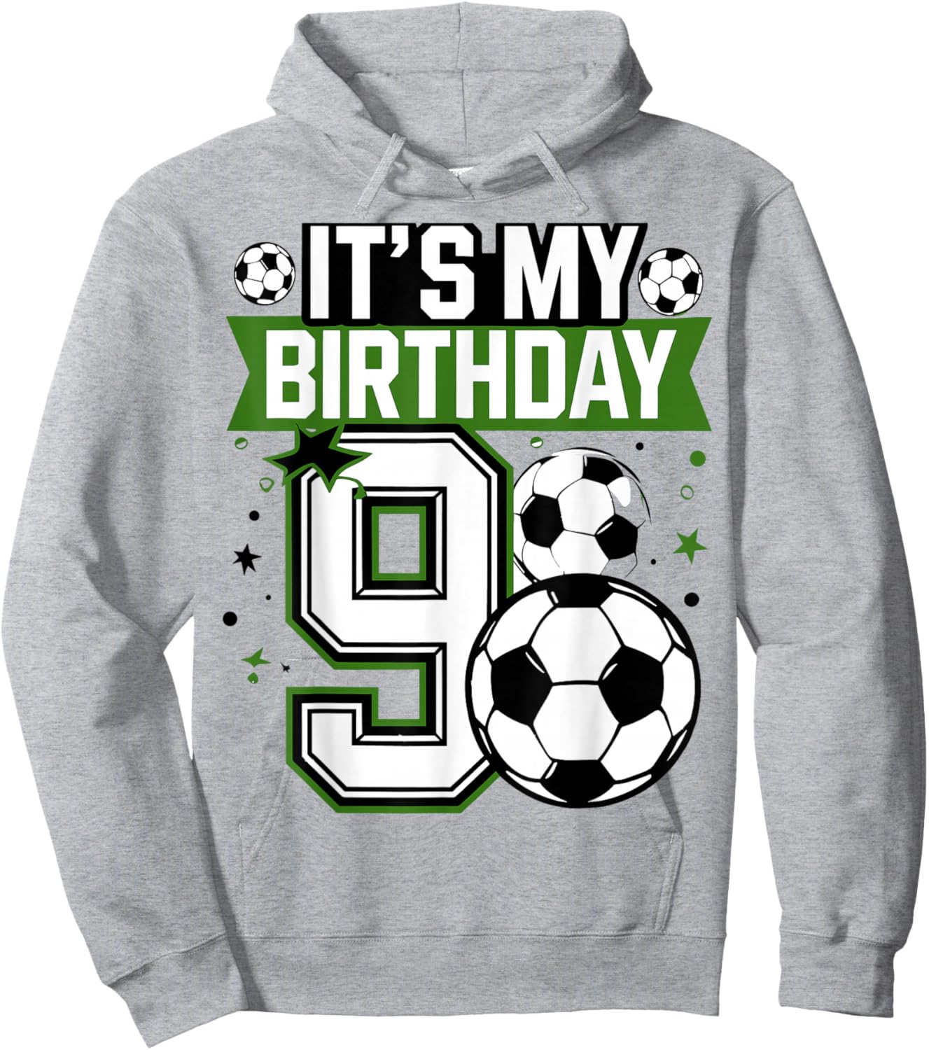 Birthday Boy 9 Soccer Its My 9th Birthday Boys Soccer Hoodie - Hoodie | Ash