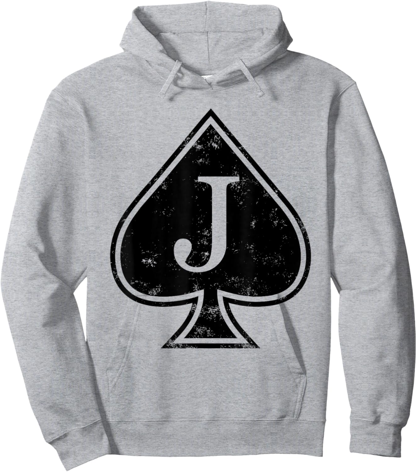 Blackjack Ace Spades Jack Playing Cards Casino Gambling Hoodie - Hoodie | Ash
