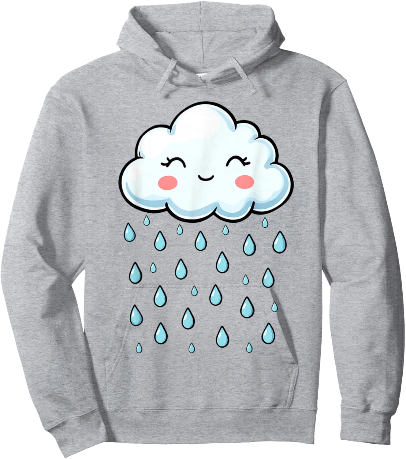 White Cloud Rain Drop Costume Christmas Halloween Hoodie - Hoodie | Ash