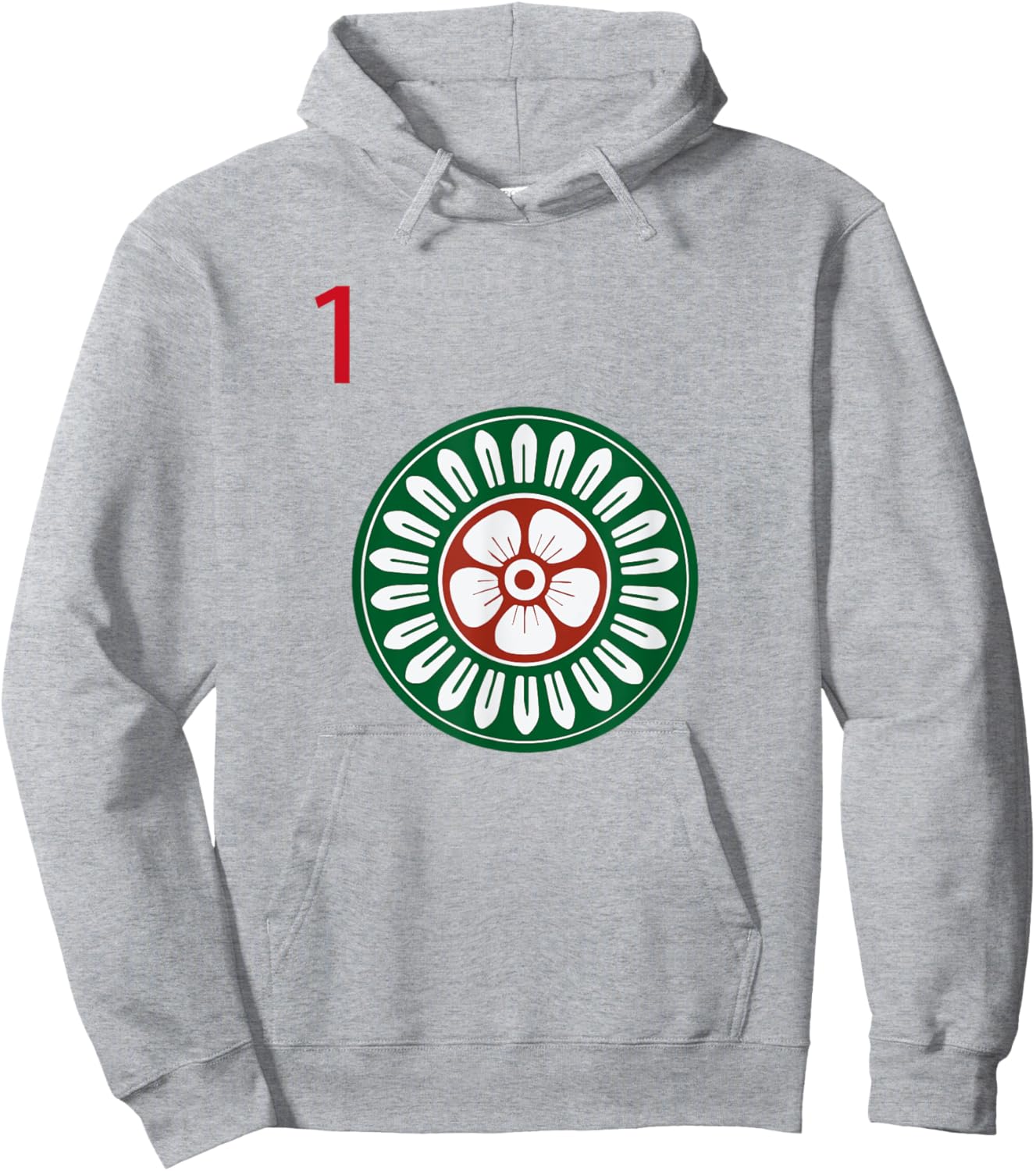 Chinese Mah Jong Dots Pinzu One Tile Mahjong Costume Hoodie - Hoodie | Ash