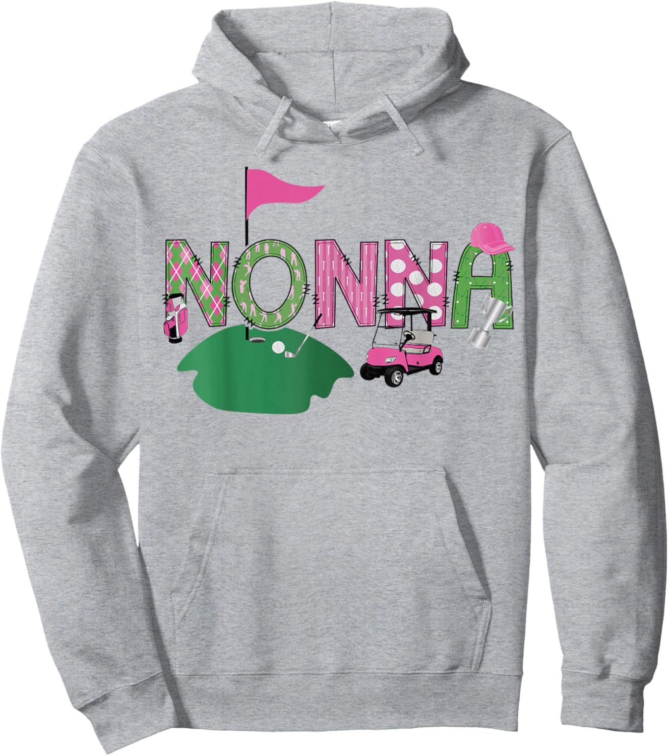 Golf Nonna Hole In One Golf 1St Birthday Party Hoodie - Hoodie | Ash