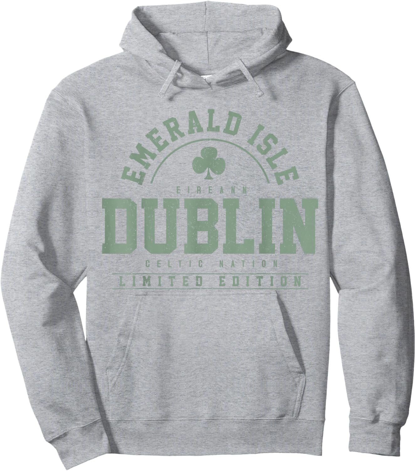 Dublin Ireland Shamrock Irish St. Patricks Day Dark Green Hoodie - Hoodie | Ash