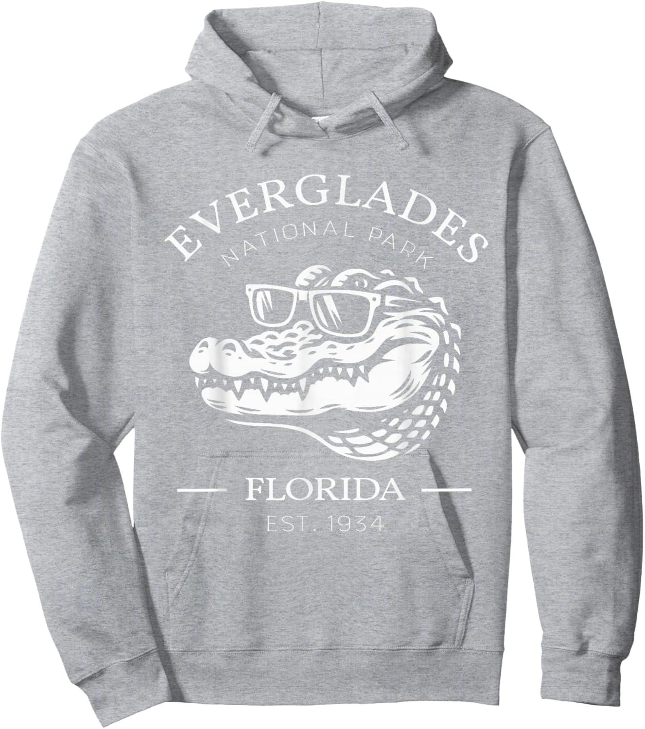 Retro Everglades National Park Alligators Crocodile Florida Hoodie - Hoodie | Ash