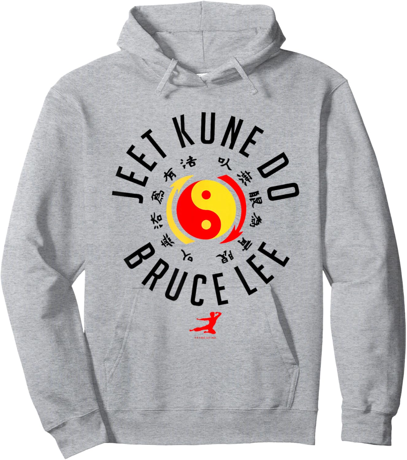 Bruce Lee Jeet Kune Do Chest Logo Hoodie - Hoodie | Ash