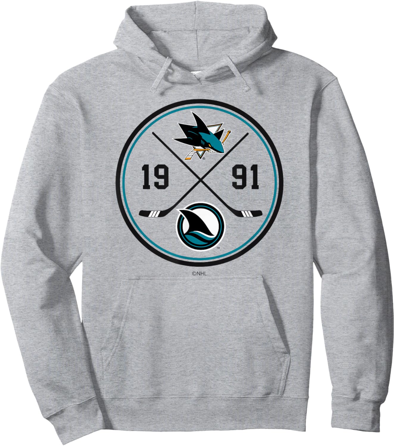 San Jose Sharks Prize Gray Officially Licensed Hoodie - Hoodie | Ash
