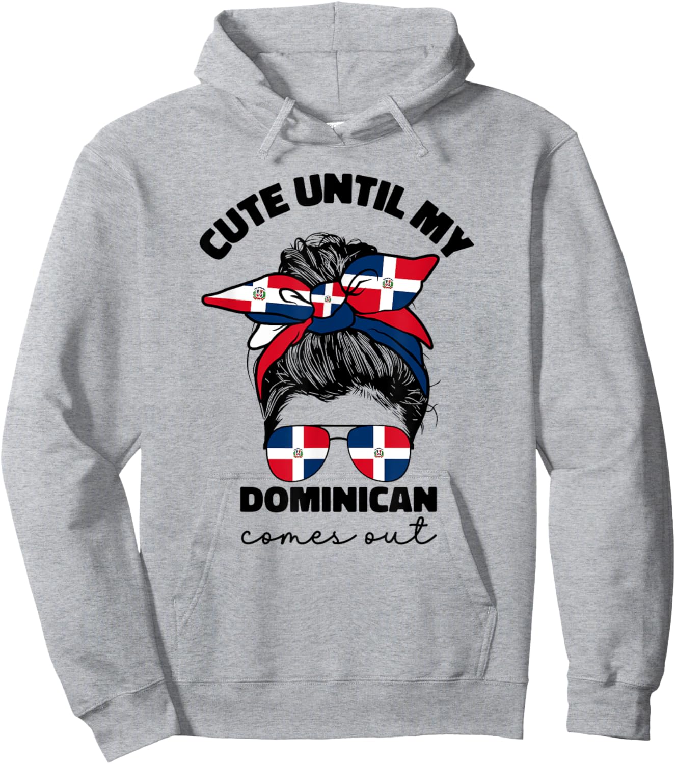 Cute Dominican Girl Women Republica Dominicana Flag Republic Hoodie - Hoodie | Ash