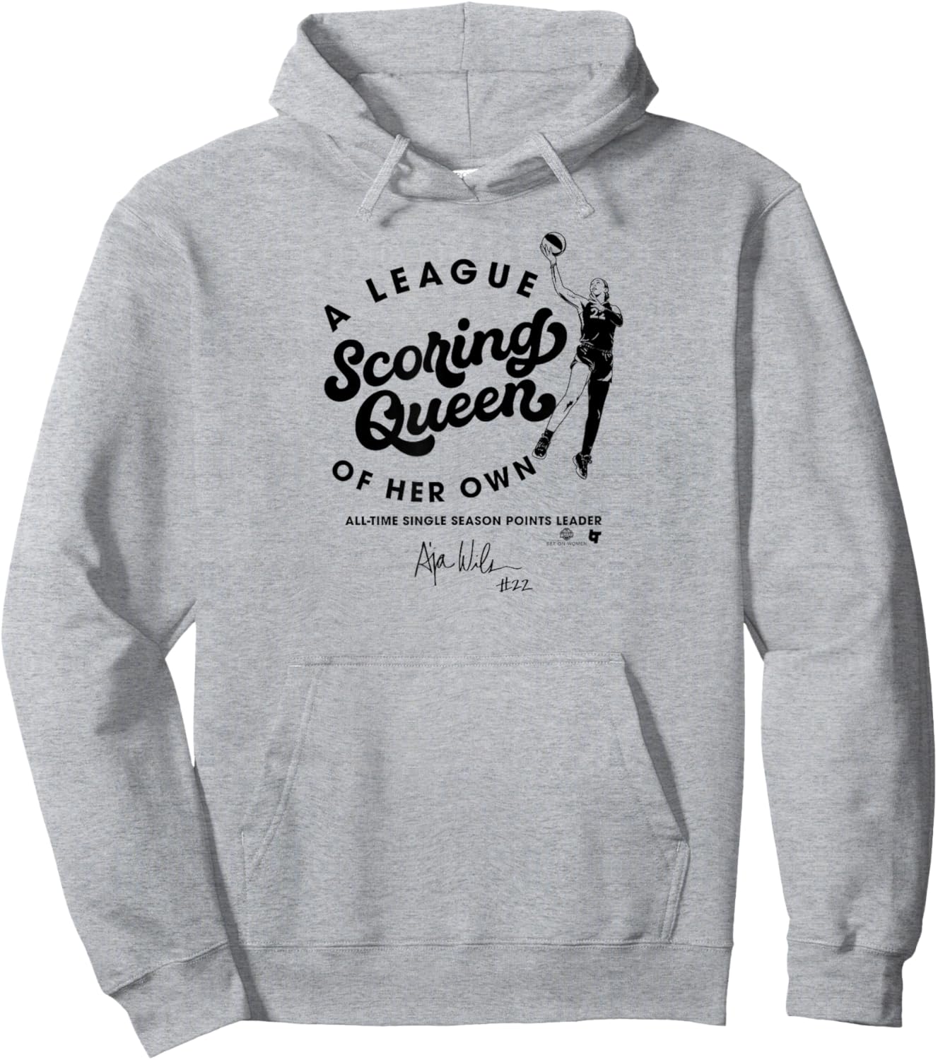 A'ja Wilson - Scoring Queen - Las Vegas Basketball Hoodie - Hoodie | Ash