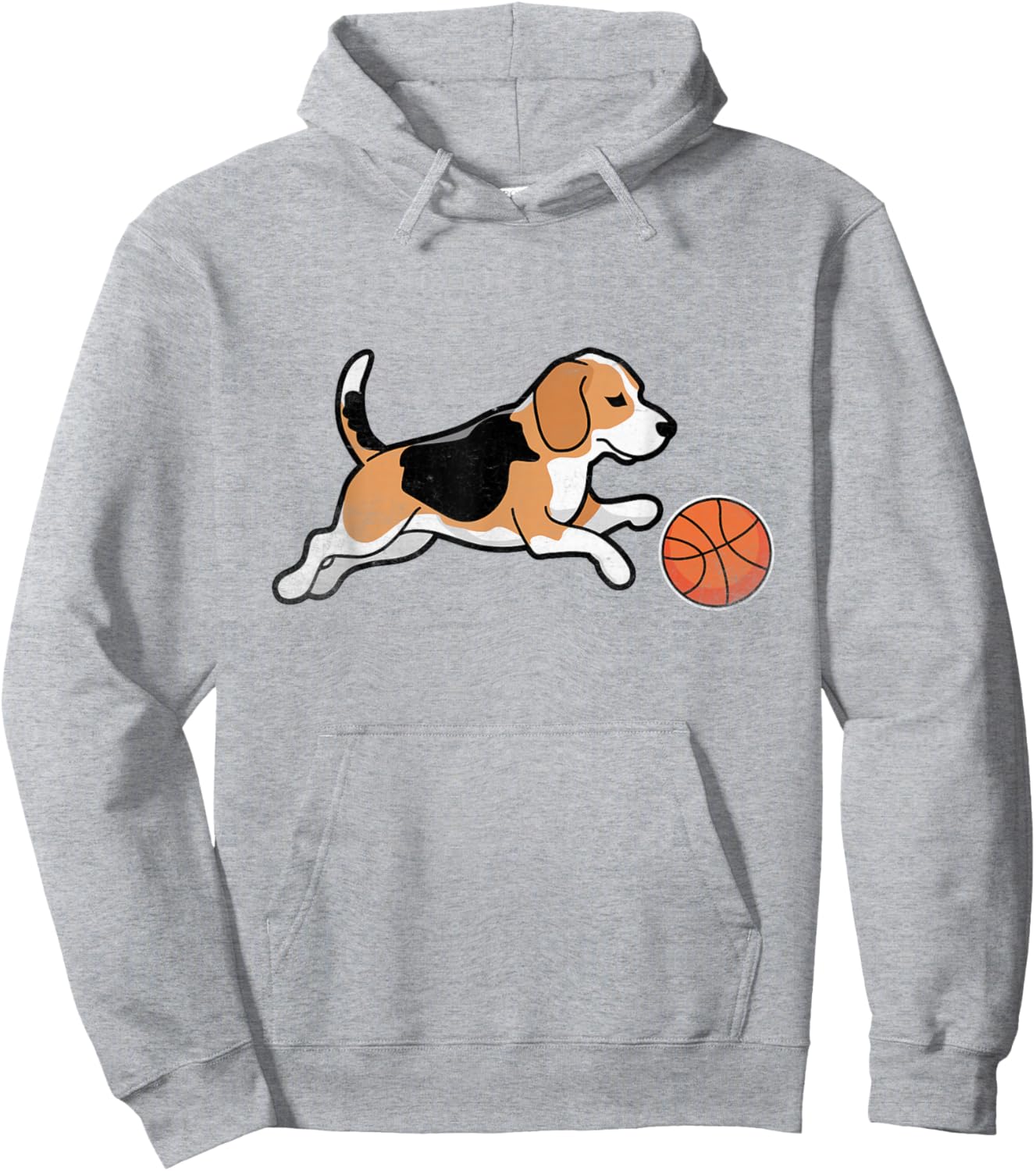 Beagle Playing Basketball Beagles Dog Hoodie - Hoodie | Ash