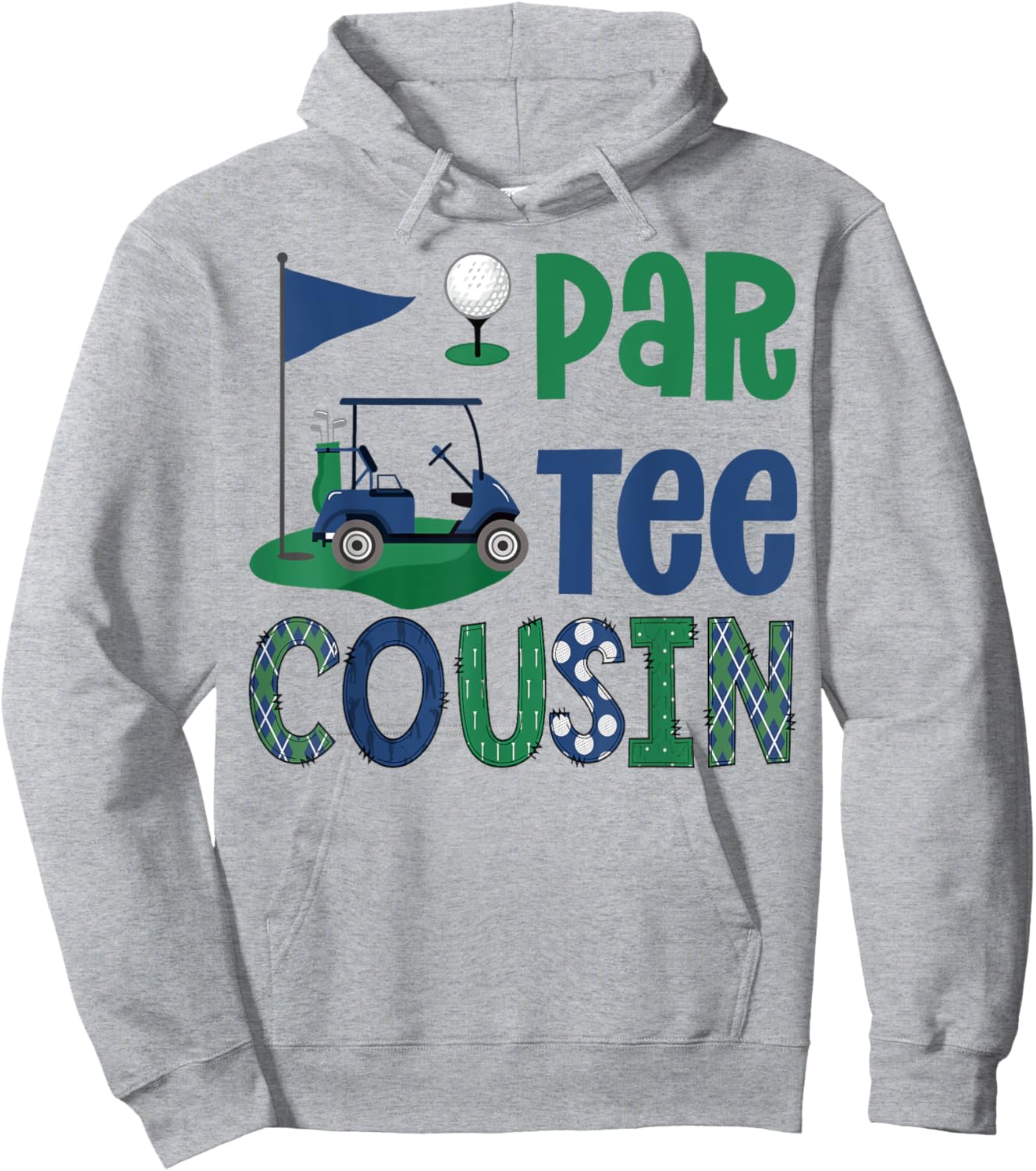 Par- Cousin Golf Lover Birthday Party Family Matching Hoodie - Hoodie | Ash