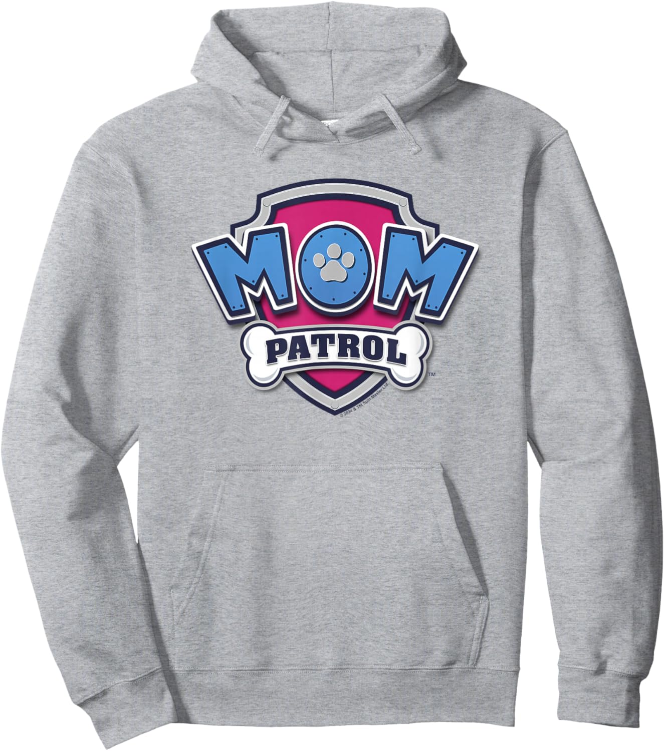 PAW Patrol Mother's Day Mom Patrol Badge Hoodie - Hoodie | Ash