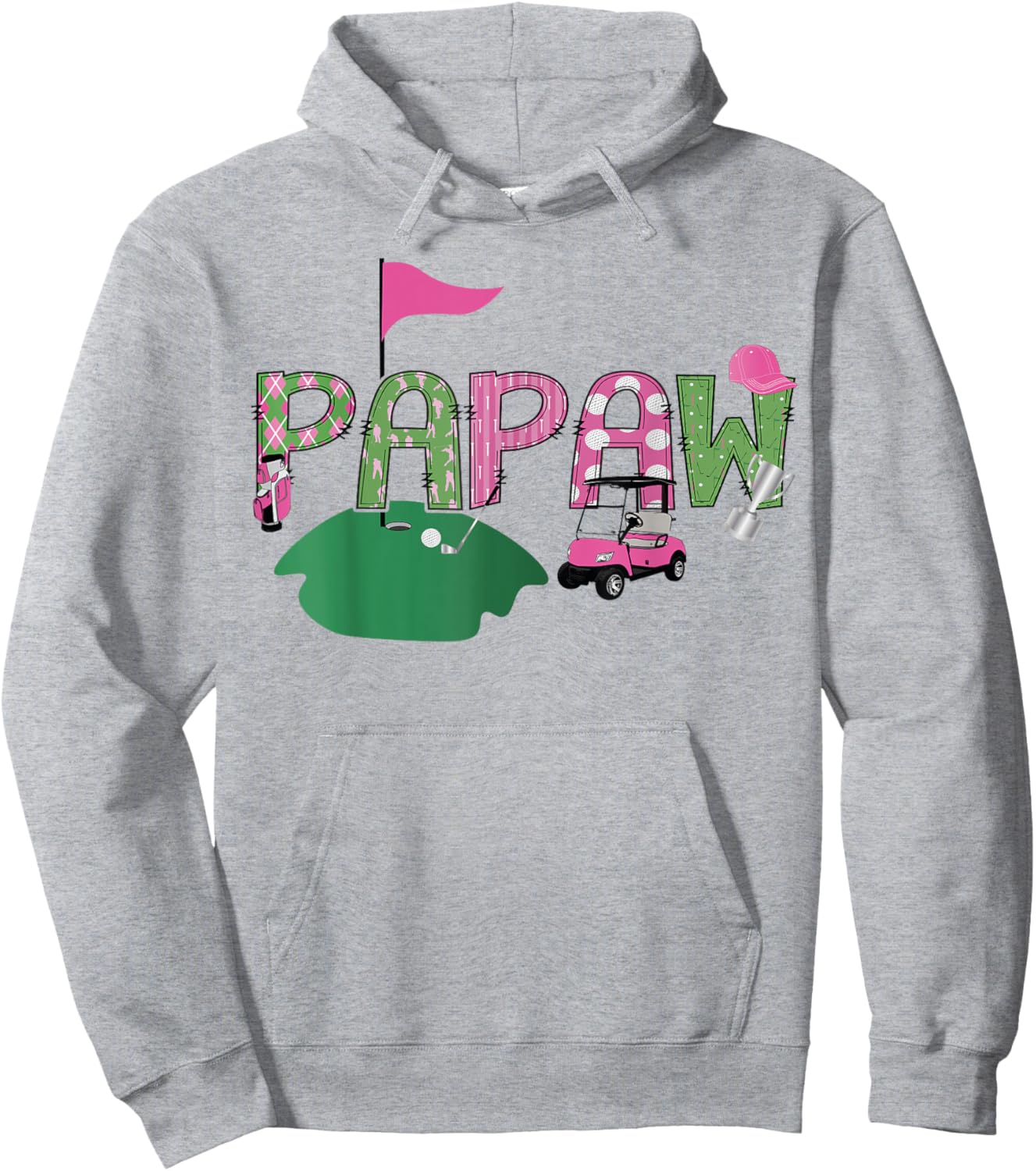 Golf Papaw Hole In One Golf 1St Birthday Party Hoodie - Hoodie | Ash