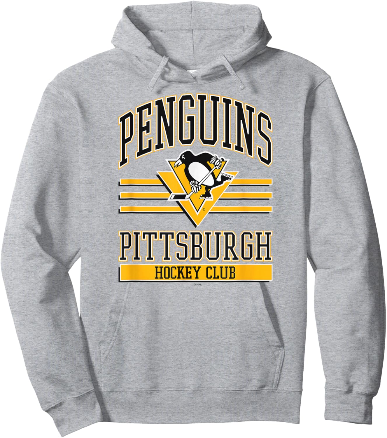 Pittsburgh Penguins Hockey Club Gray Officially Licensed Hoodie - Hoodie | Ash