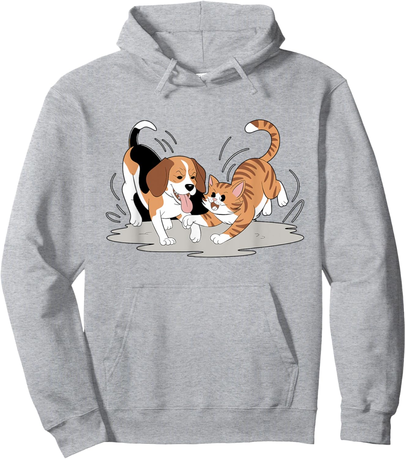 Beagle And Cat Beagles Dog Hoodie - Hoodie | Ash