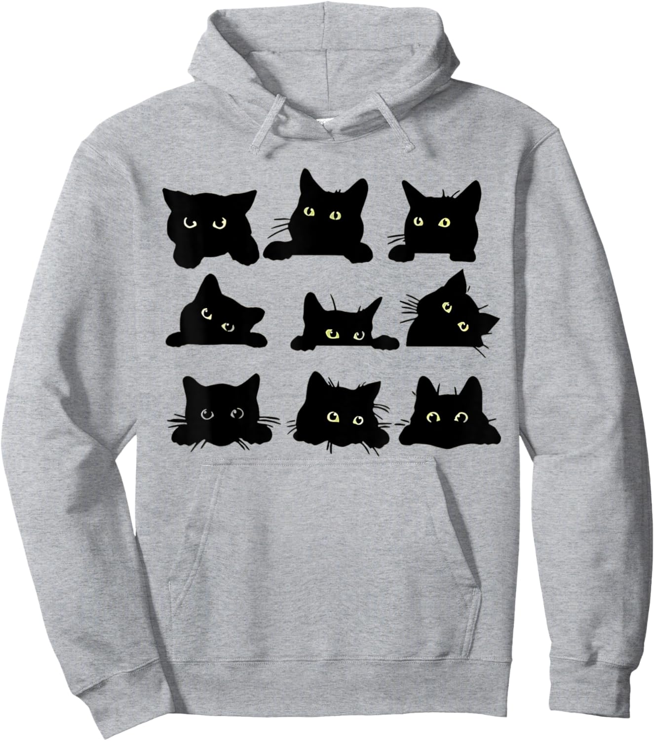 Black Cats Funny Cat Lovers Kitty Halloween Cat Mom Cat Mama Women Kids Hoodie - Hoodie | Ash