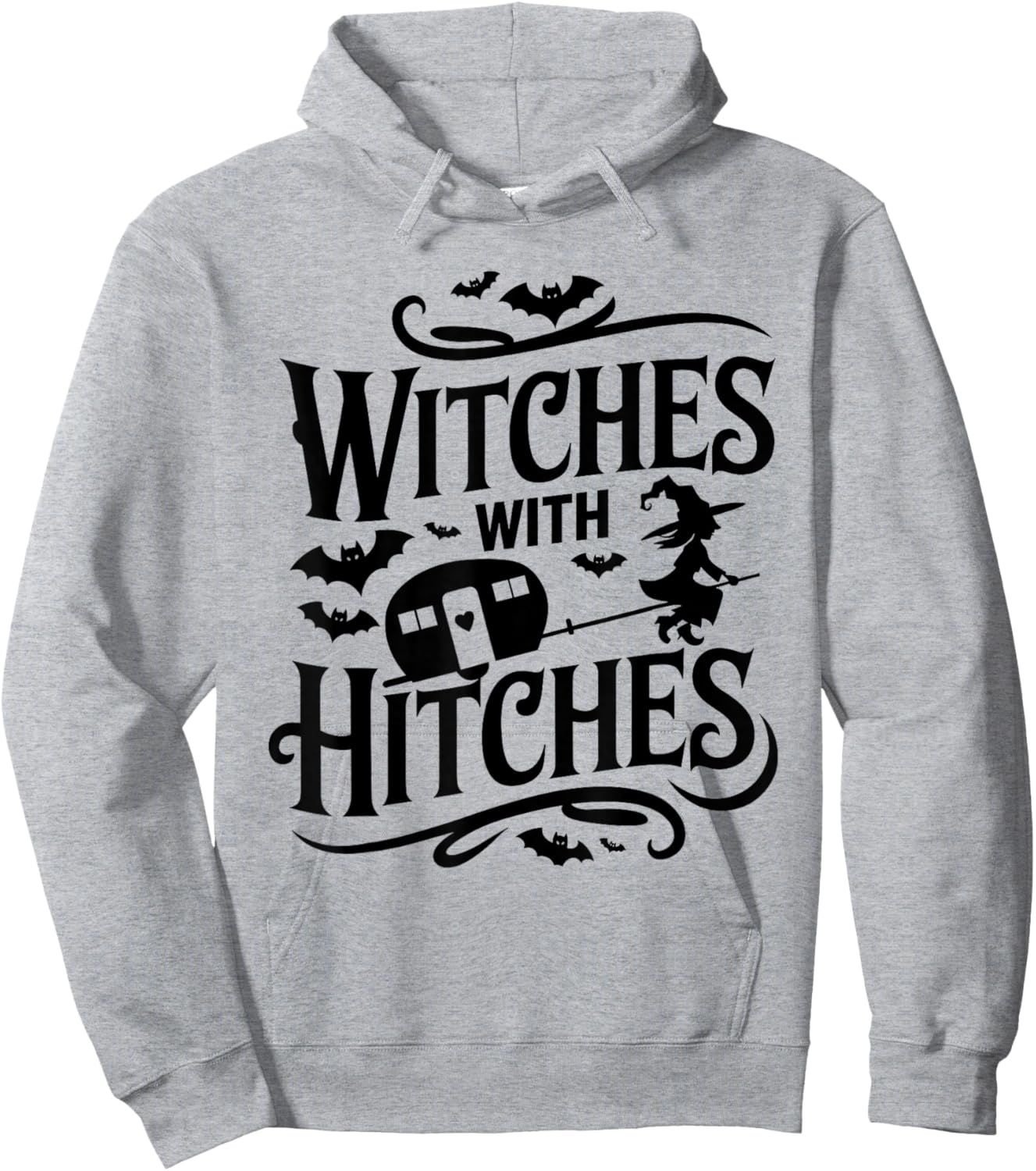 Witches With Hitches Funny Halloween Camping Witches Hoodie - Hoodie | Ash