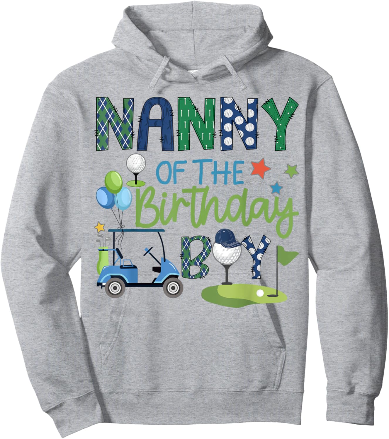 Nanny Of The Birthday Boy Hole in One Golf Sport Hoodie - Hoodie | Ash