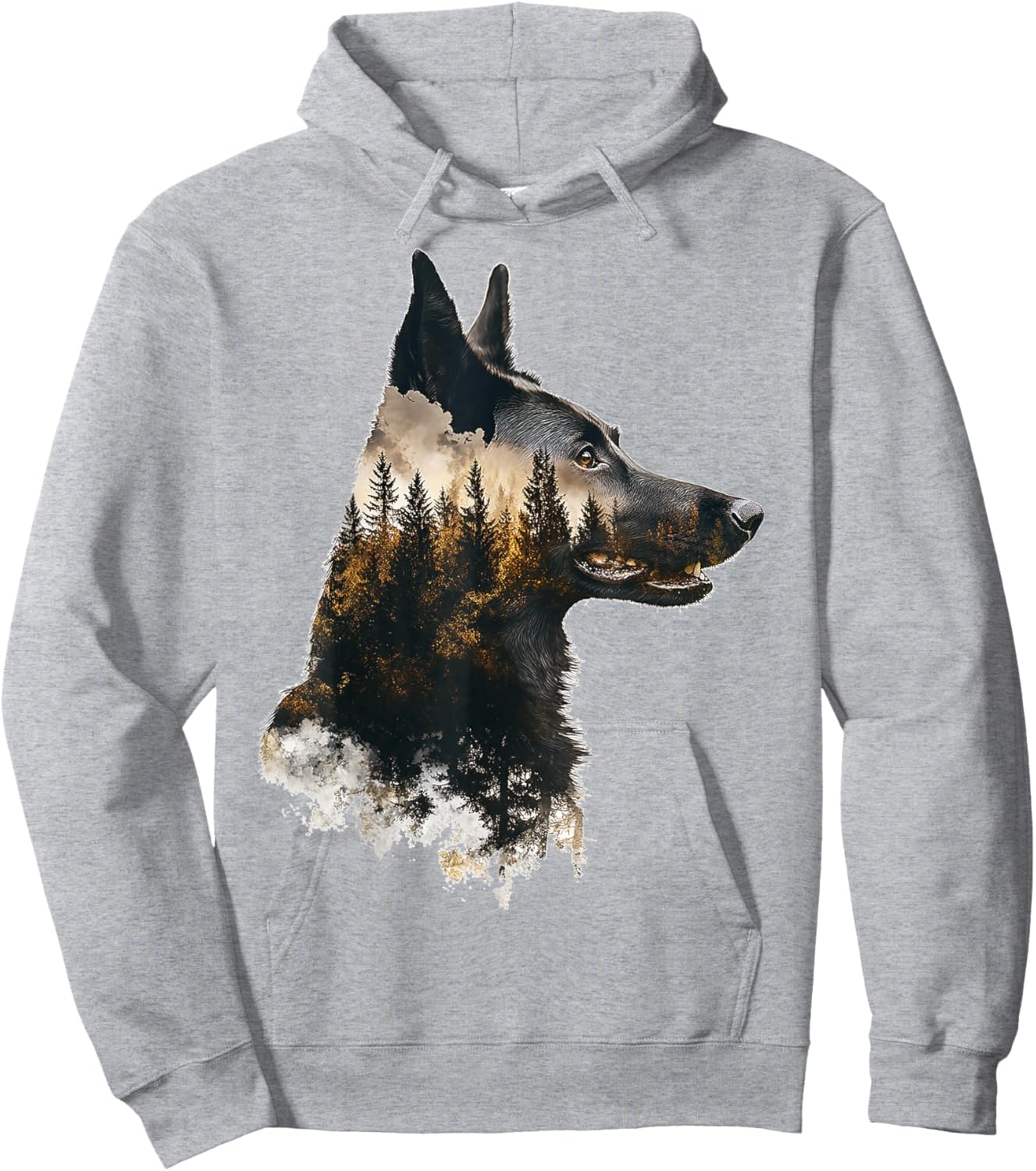 Belgian Malinois Dog Motif Pet Art Belgian Malinois Women Kids Hoodie - Hoodie | Ash