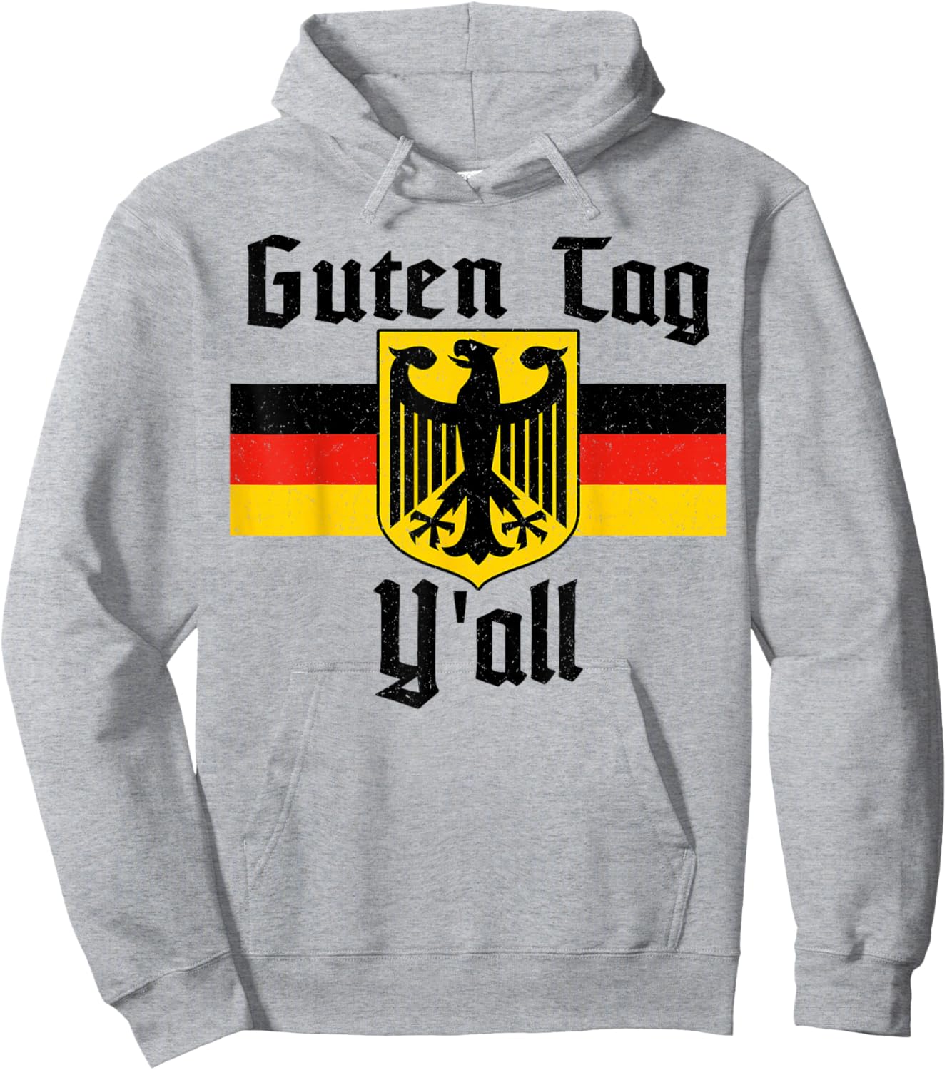 Oktoberfest German Eagle Flag Prost Guten Tag Y'all Hoodie - Hoodie | Ash