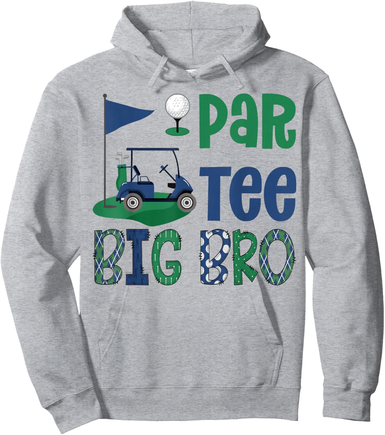 Par- Big Bro Golf Lover Birthday Party Family Matching Hoodie - Hoodie | Ash