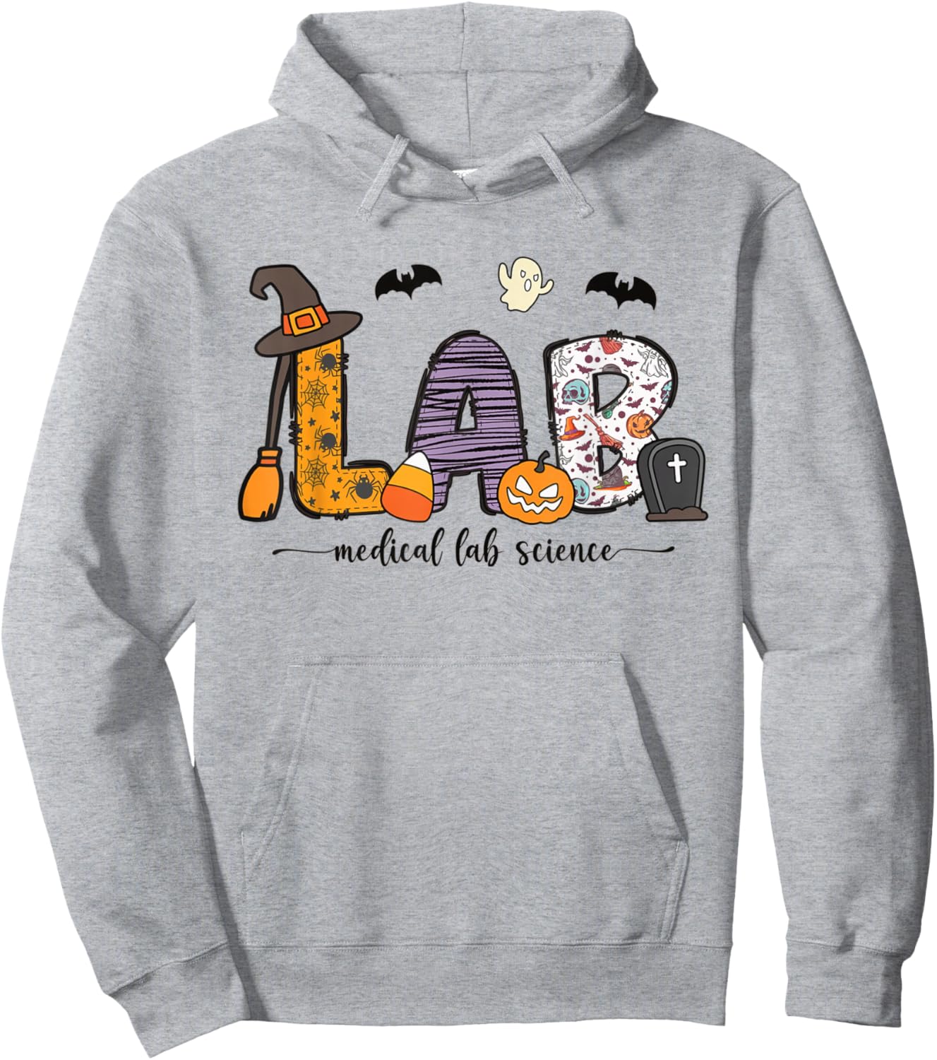 Medical Lab Science Halloween Laboratory Lab Tech Autumn Hoodie - Hoodie | Ash