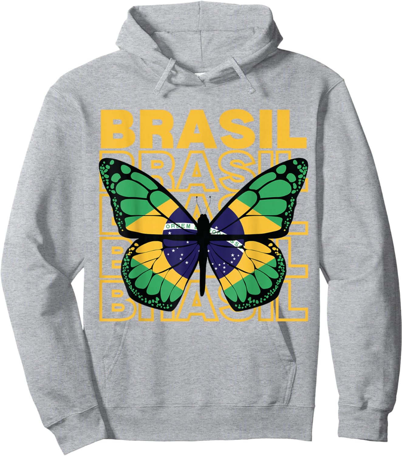Brazil Butterfly, Brazilian Woman, Brazilian Girl, Brasil Hoodie - Hoodie | Ash