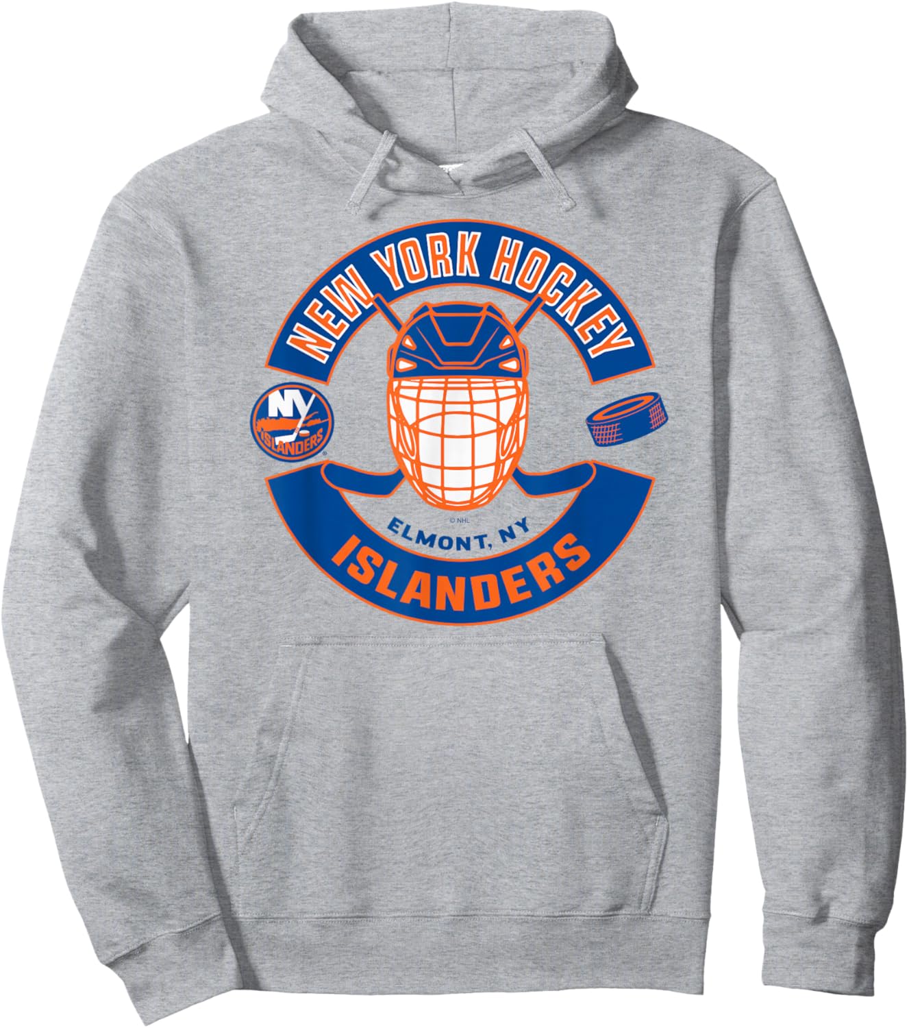 New York Islanders Mask Heather Gray Officially Licensed Hoodie - Hoodie | Ash
