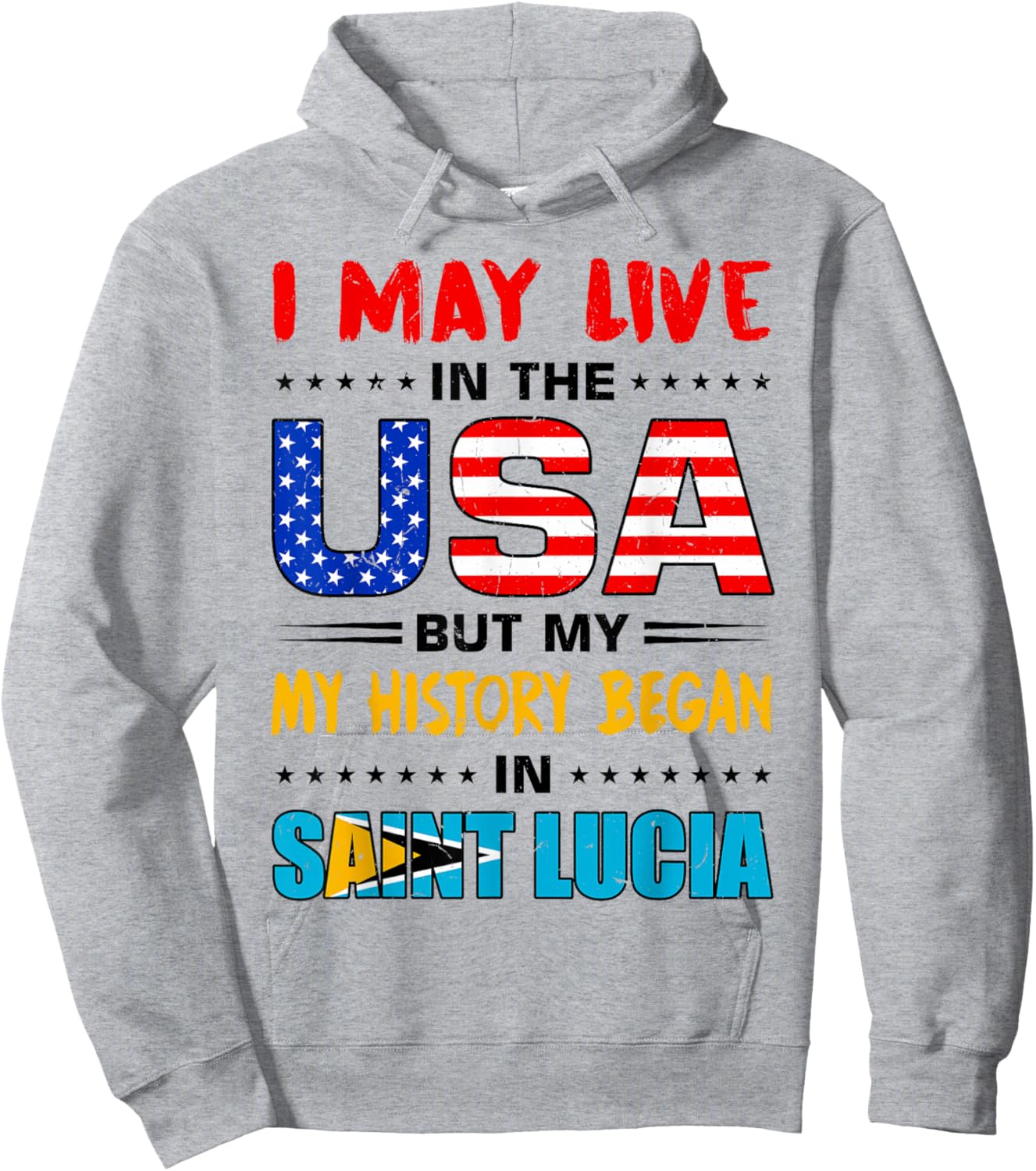 Saint Lucian Roots Lucian Pride Design for St Lucian Hoodie - Hoodie | Ash