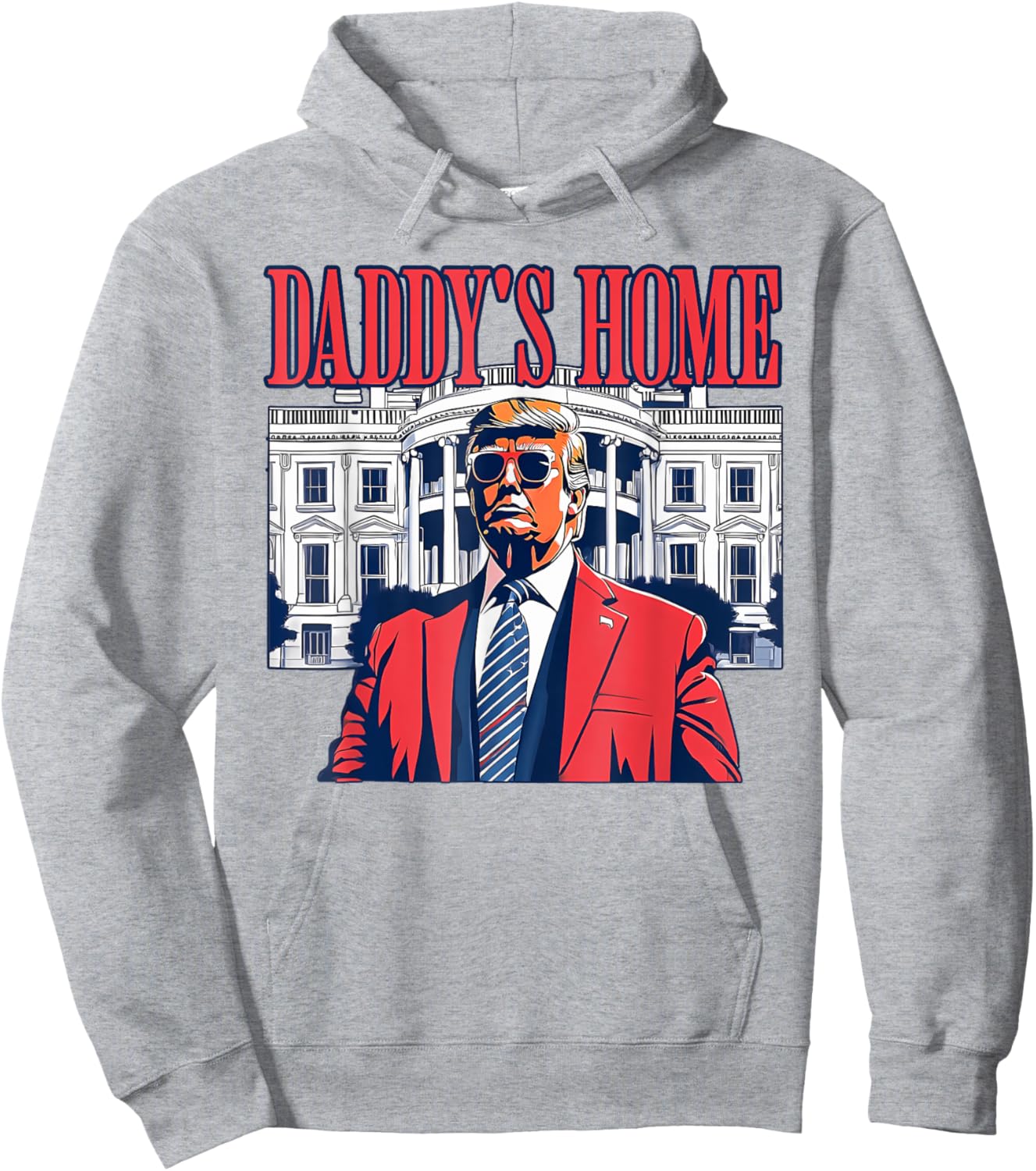 Trump 2024 Take America Back Daddy's Home Trump Pink 2024 Hoodie - Hoodie | Ash