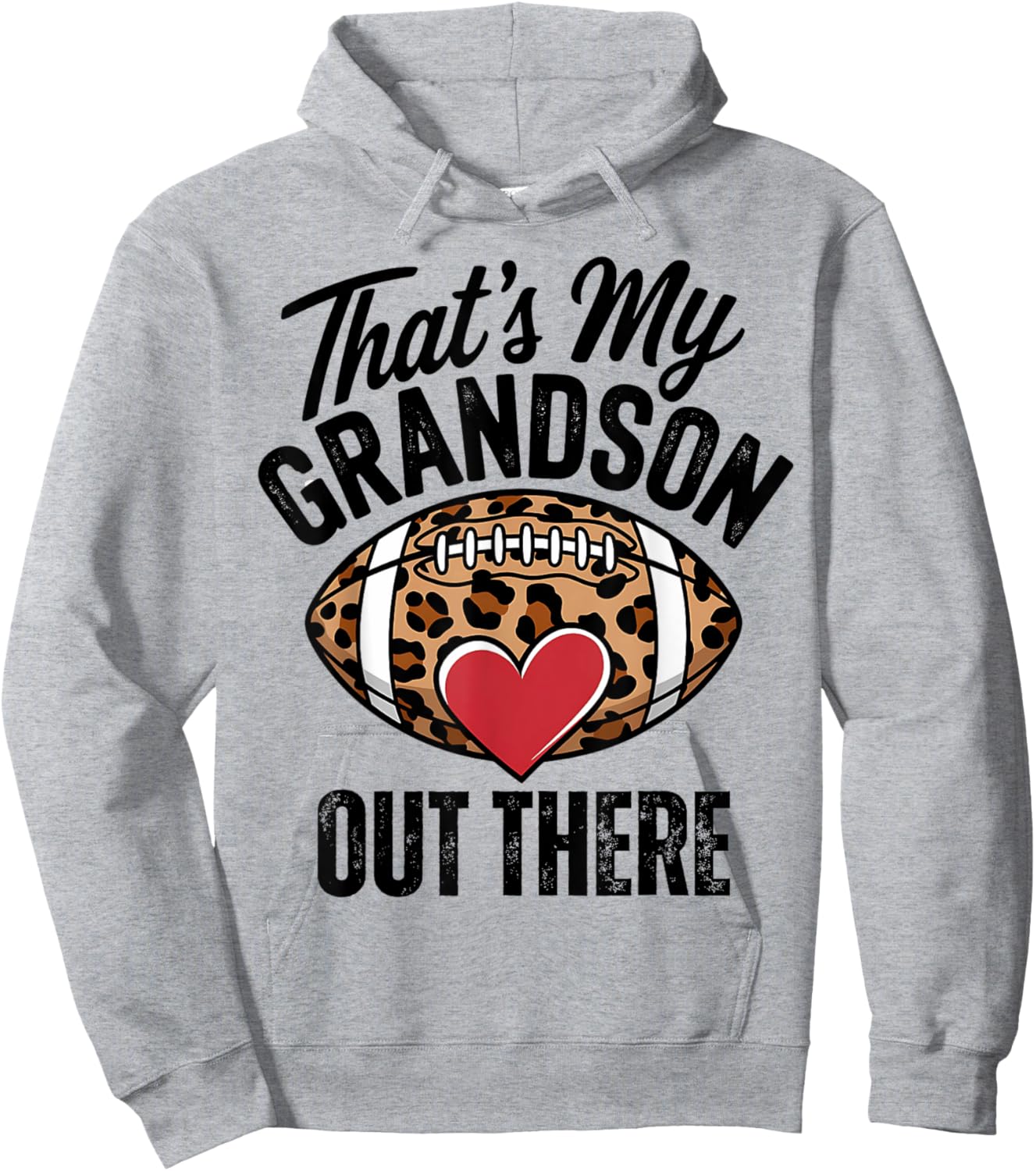 That's My Grandson Out There Football Mom Grandma Women Hoodie - Hoodie | Ash