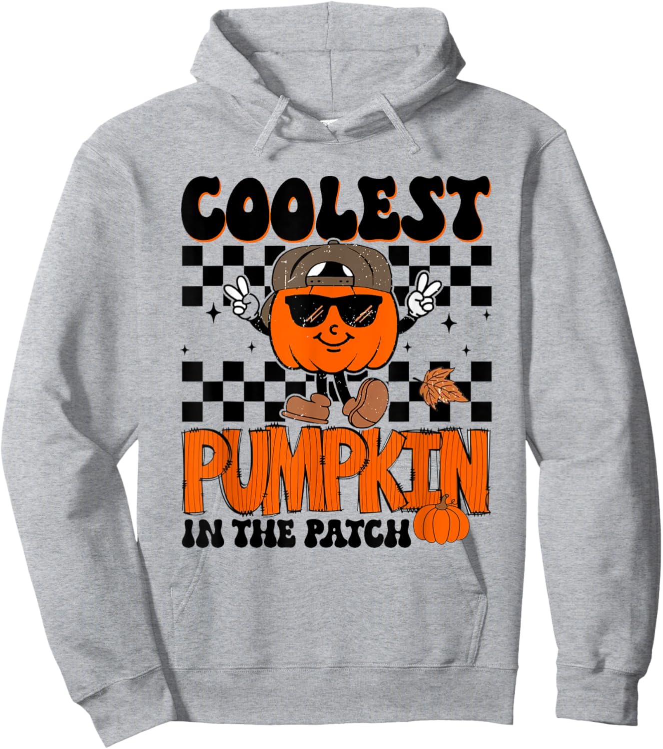 Coolest Pumpkin In The Patch Halloween Boys Girls Kids Gift Hoodie - Hoodie | Ash
