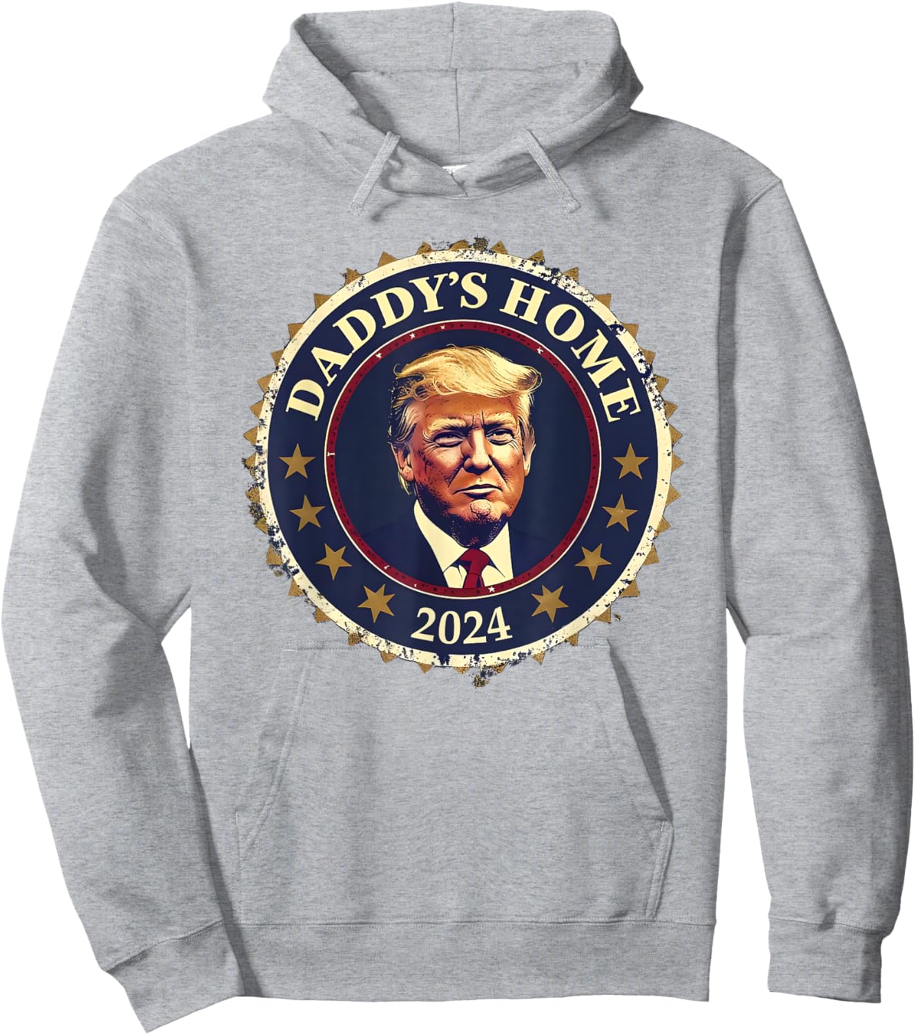 Funny DADDY'S HOME 2024 Trump Took America Is Back Christmas Hoodie - Hoodie | Ash