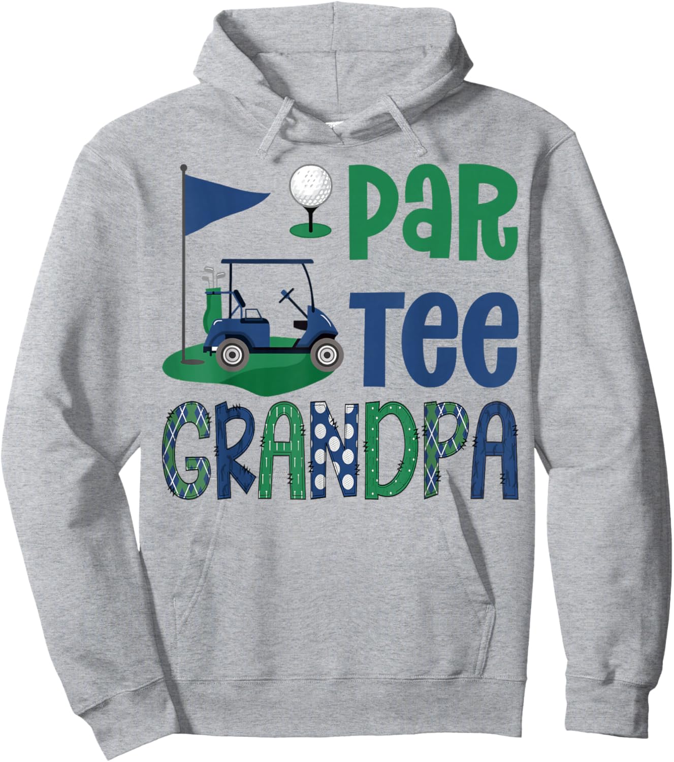 Par- Grandpa Golf Lover Birthday Party Family Matching Hoodie - Hoodie | Ash