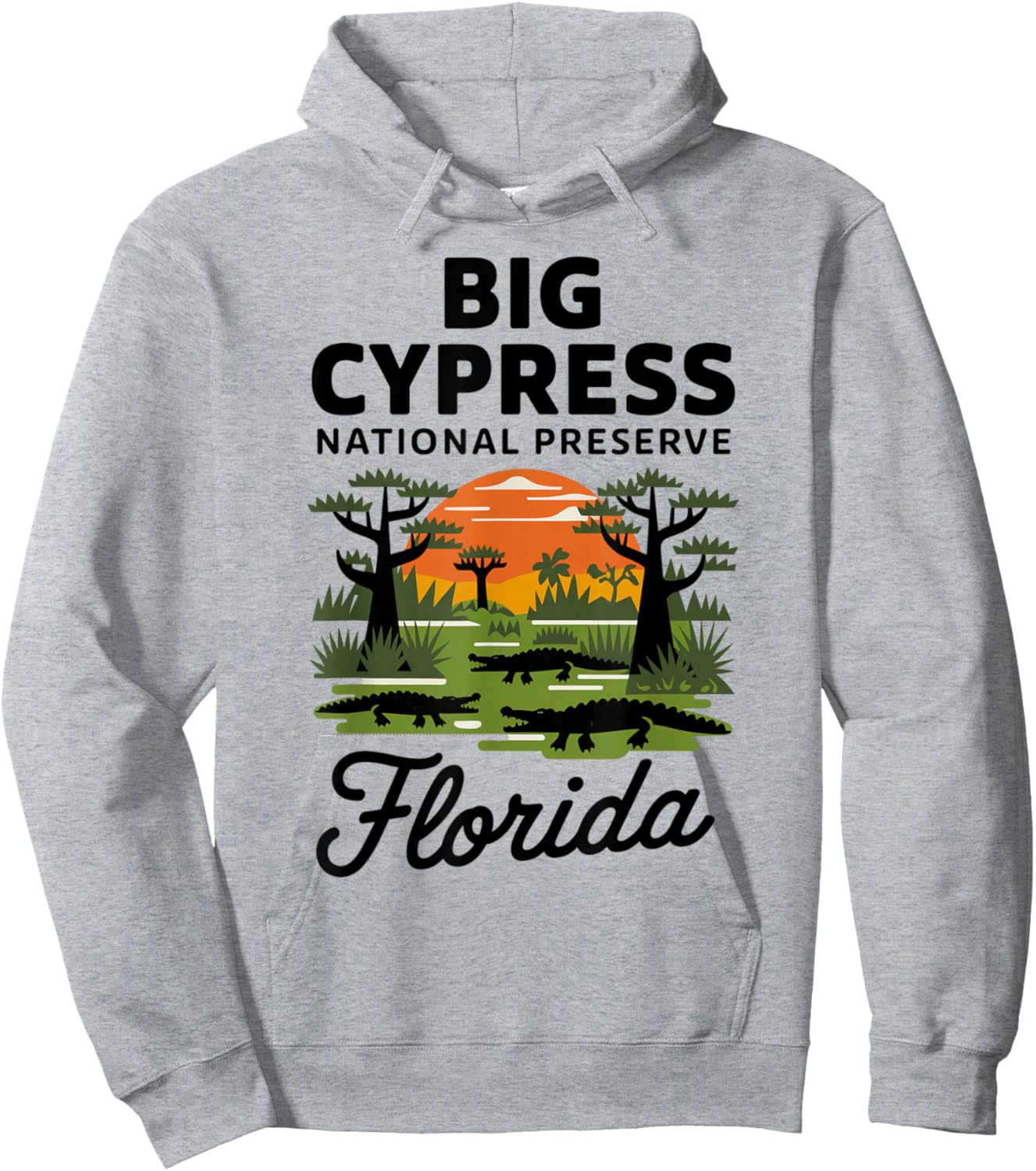 Vintage Nature Big Cypress National Park Florida Hoodie - Hoodie | Ash