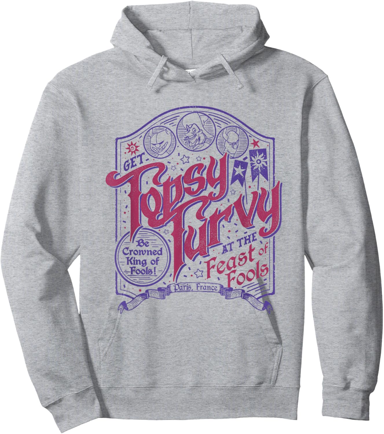 Disney The Hunchback Of Notre Dame Feast Of Fools Big Poster Hoodie - Hoodie | Ash
