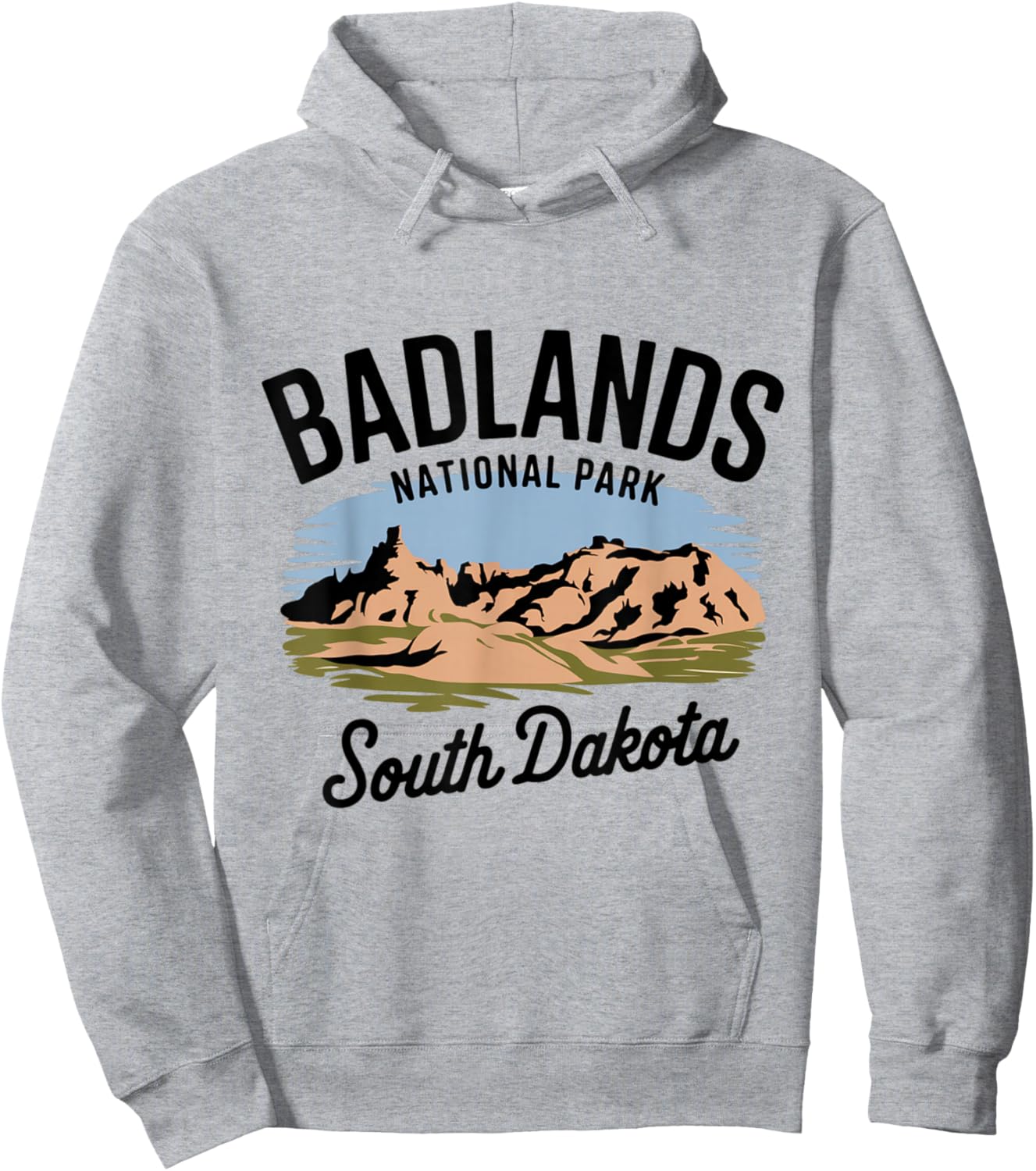Hiking Camping Scenic South Dakota Badlands National Park Hoodie - Hoodie | Ash